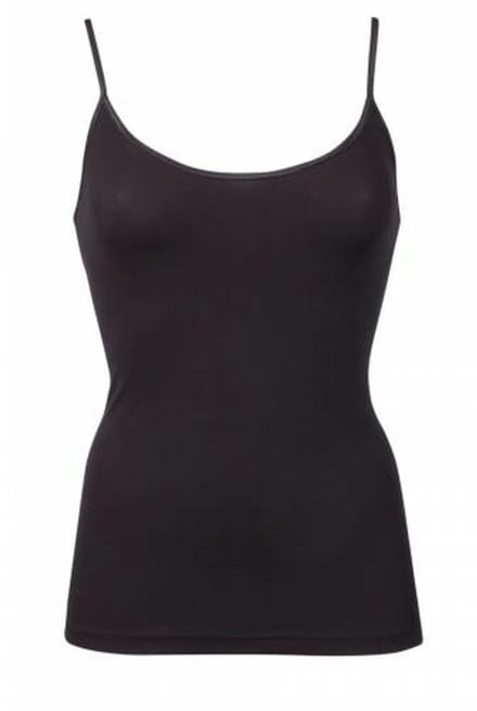 Microfiber dames spaghetti hemd Young - Aansluitend Onderhemd vrouwen - Zwart / XL