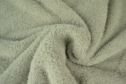 10 meter badstof - Zilvergrijs - 90% katoen - 10% polyester