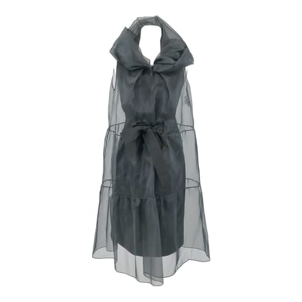 Moschino shift jurk met zwarte tule overlay