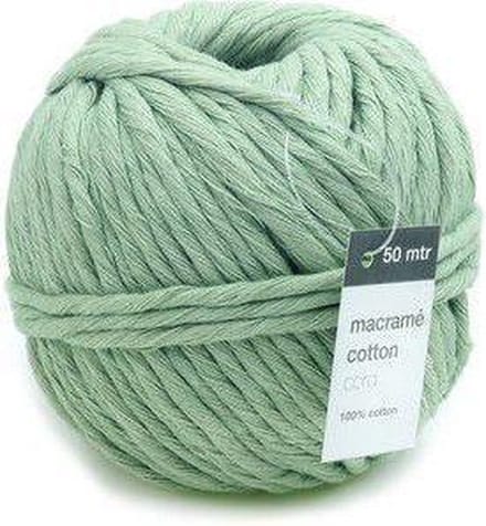Vivant Macramé katoenkoord 50m x 5mm - mint groen