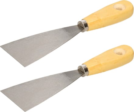 Amig Plamuurmes - 2x - werkbreedte 70 mm - roestvrij staal - houten greep
