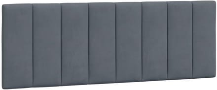 Hoofdbord Kussen 140 cm Fluweel Antraciet Geschikt voor Elk Bed