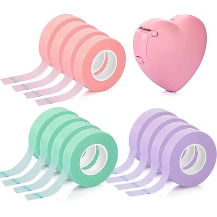 Ruban d'extension de cils ruban adhésif respirant ruban de cils en tissu Non tissé avec forme de coeur multicolore