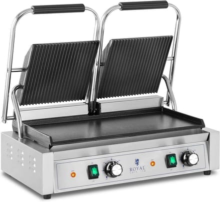 Professionele Dubbele Contactgrill Elektrisch 3600W - Geribbeld & Glad Oppervlak