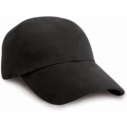 Result Junior Heavy Brushed Cotton Cap RH24J - Black - One size