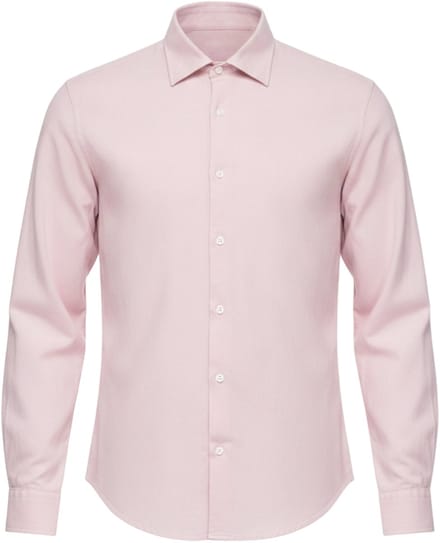 OMBRE Overhemd - Regular Fit - Viscose - Lange Mouw Lichtmauve S