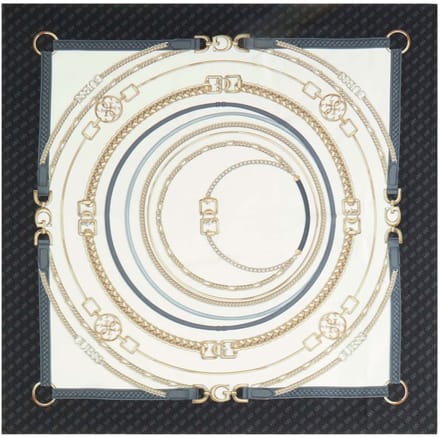 Guess Foulard Dames Sjaal 90x90 - Vierkant - Zwart