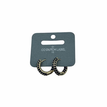 Go Dutch Label Oorringen Shine all around Zwart