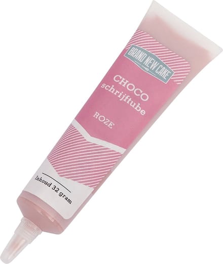 BrandNewCake® Choco Schrijftube 32gr - Roze - Taartdecoratie - Taartversiering