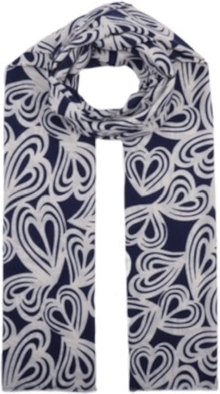 Bijoutheek Sjaal (Fashion) Open Harten Blauw