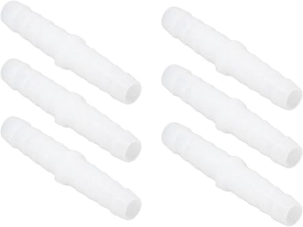 Slang Connector 10 Stuks - Slangpilaar Fitting - Wit - Recht - Splicer Mender - Pompslang - Siliconen Slang - 9-9 mm - Set van 10