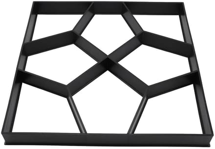 Betonvorm Pad - Loopmaker Vorm - Tuinpad Aanleggen - Herbruikbaar Ontwerp - 40 x 40 cm - Zwart