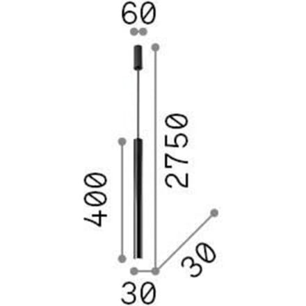 Ideal Lux hanglamp Ultrathin Rond 40 cm zwart DALI