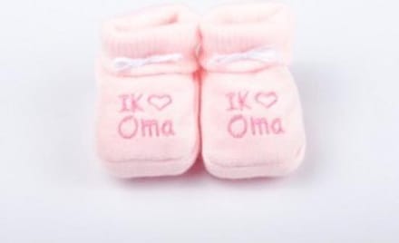 Babyslofjes I hartje Opa Roze