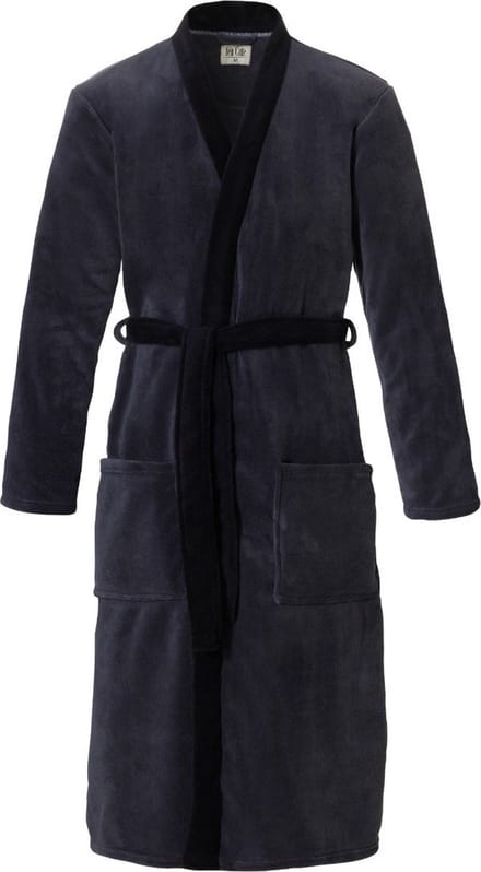 Ten Cate - Heren - Badjas - Zwart/Grijs - XL