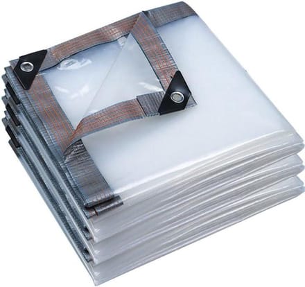 Waterdicht Zeil - Transparant Dekzeil Regendoek - Bescherming Buiten - Scheurvast Polyethyleen - 5 x 12 m - Transparant