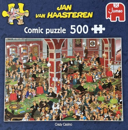 Crazy Casino Jan van Haasteren Comic Puzzle 500 stukjes Jumbo puzzel