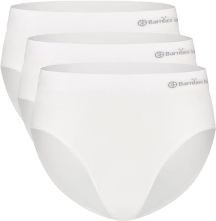 Bamboo Basics Naadloze Slip Belle - 3-pack - Witte Slip - Maat XL - Bamboe Ondergoed Dames Naadloos - Bamboe Slips