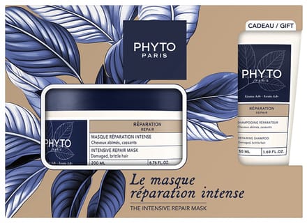 Phyto Réparation Masque Réparation Intense 200 ml + Shampoing Réparateur 50 ml Gratis