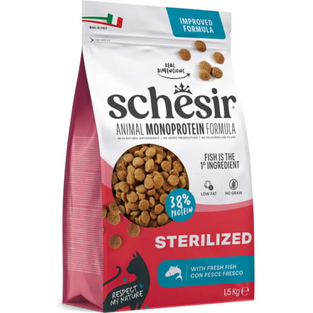 Schesir Sterilized met Vis Kattenvoer - 1,5 kg