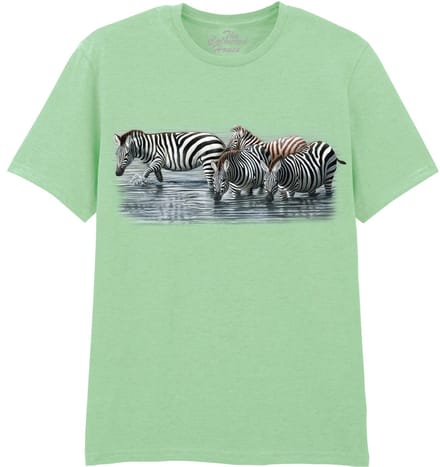 Zebra Water Hole The Coloured House T-shirt L