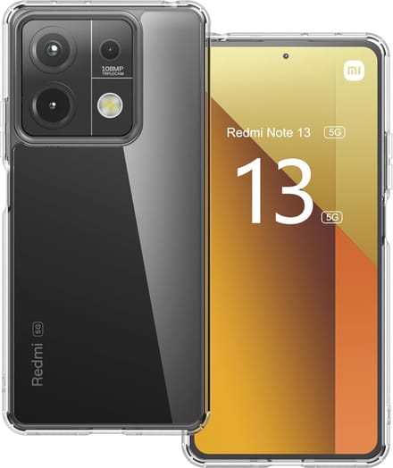 Hoesje voor Xiaomi Redmi Note 13 5G backcover Shockproof siliconen Transparant
