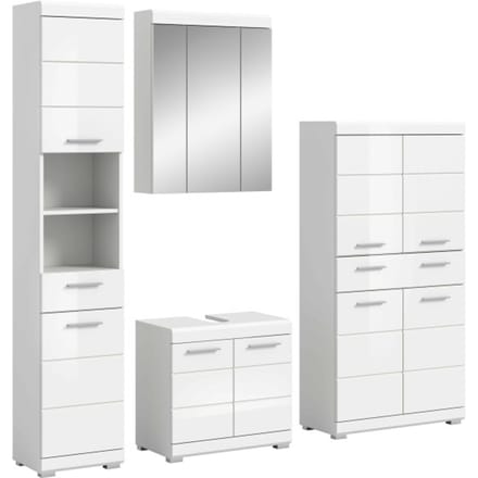 Scout badkamercombinatie wit hoogglans MDF TZ wit NB - 34x186x191cm