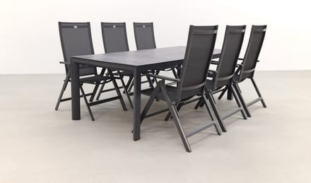 Hartman Napoli/Baltimor 220 cm. verstelbare tuinset - 7-delig