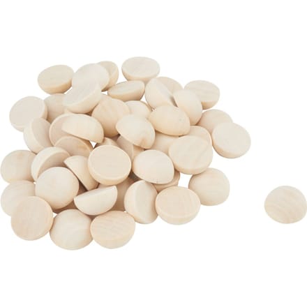 VBS Houten halve bollen, "Ø 20 mm", 50 stuks