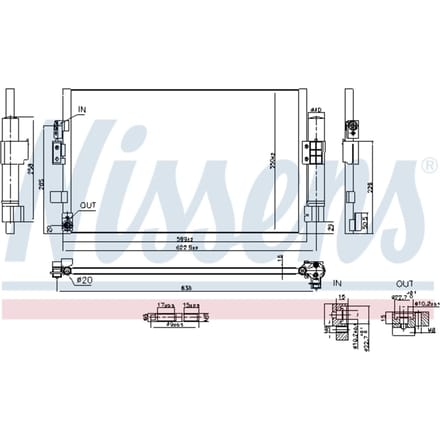 Condensator, airconditioning NISSENS 941298