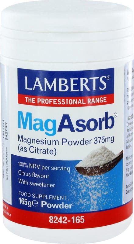 Lamberts MagAsorb (magnesium citraat) poeder 375mg 165 Gram