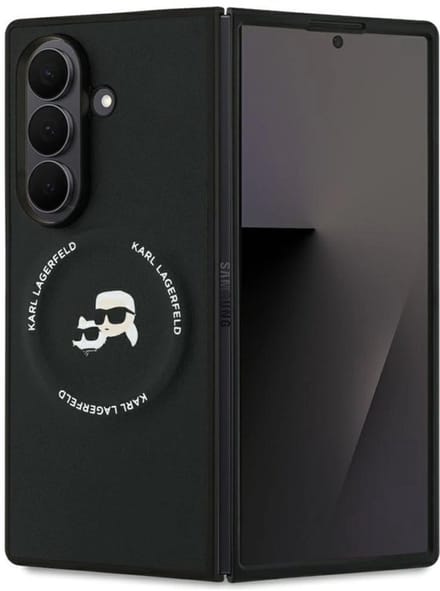 Karl Lagerfeld Karl&Choupette Logo MagSafe Case for Samsung Galaxy Z Fold7 - Black