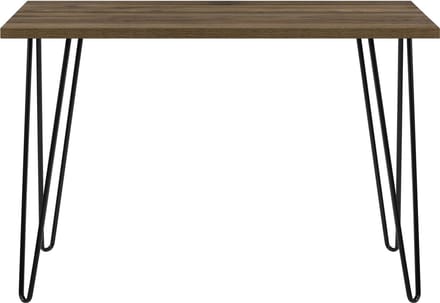 Owen-Bureau - Walnootlook/Zwart Metaal