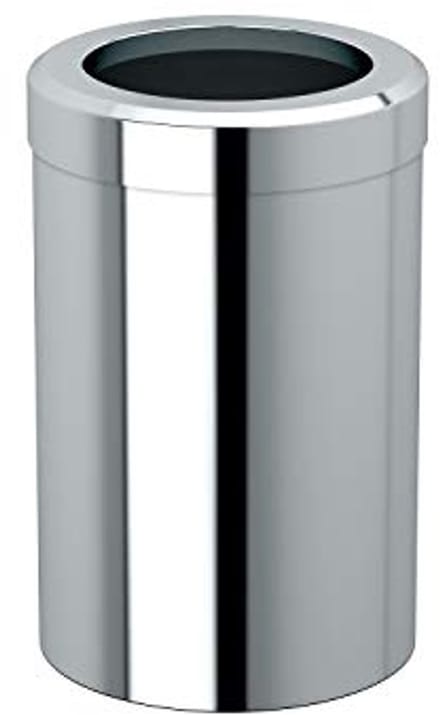 Moderne ronde prullenbak voor de badkamer in chroom