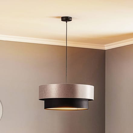 Maco Design Hanglamp Dorina, zilver/zwart Ø 50 cm
