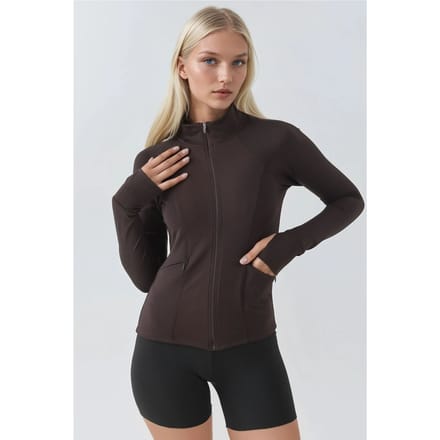 Aansluitende Gebreide Col Actieve Top