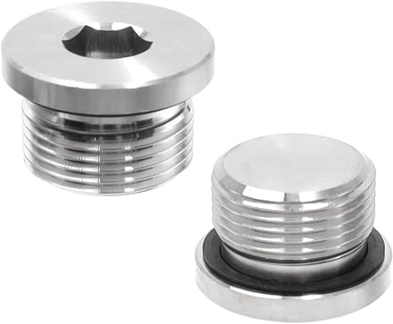 2 Stuks 3/4 Inch Binnenzeskant Schroefstop RVS voor Waterleidingen Afdichten