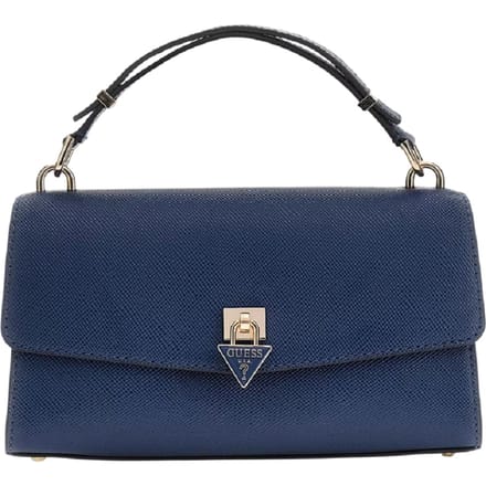 GUESS schoudertas handtas Patsie Top Handle Flap Bag Navy donkerblauw