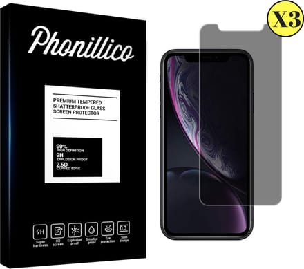 Screenprotector privacy voor iPhone XR - 2 stuks Beschermglas Privacy Glas van glazen schermbeschermfolie