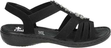 Rieker Sandalen zwart - Maat 38