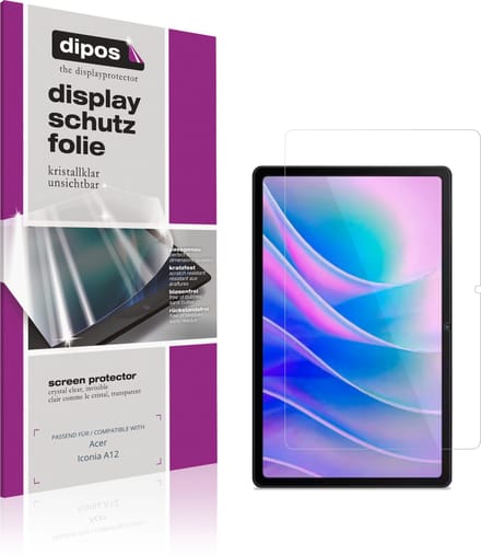 dipos – 2x Beschermfolie geschikt voor Acer Iconia A12 | Krasbestendige & heldere Screenprotector Ultra-Thin