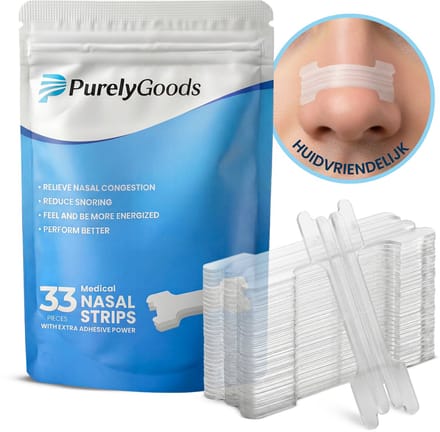 PurelyGoods® Neusstrips 33 Stuks - Anti Snurk - Transparant - One Size