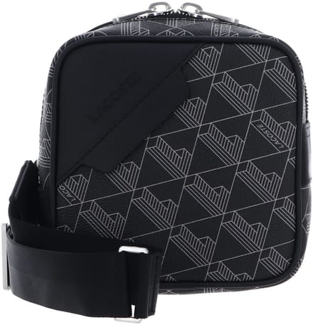 LACOSTE Schoudertas The Blend Square Crossover Bag Monogram Noir Gris Zwart