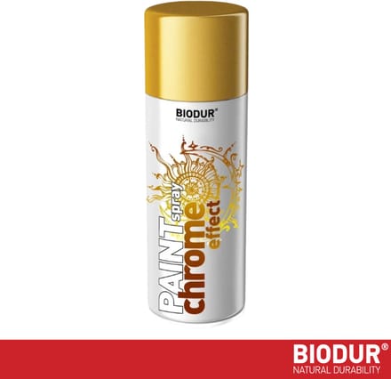 BIODUR Metallic Spuitbus Goud - Chroom Spiegeleffect - 400 ml - Hoogglans - Sneldrogend - Interieur Decoratie