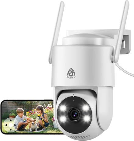 Beveiligingscamera Buiten - IP Camera - Huisbewaking - 360 Graden PTZ - 2K Resolutie - Wit