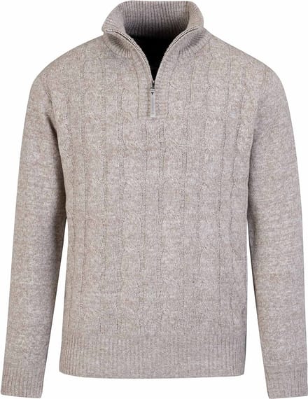 BJØRNSON Lunt Kabel-Gebreide Winter Pullover Teddy Heren - Maat 2XL - Beige