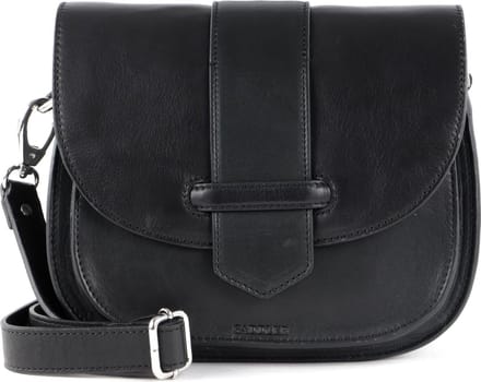 SADDLER Leren Schoudertas Charon Crossbody Bag Black Zwart
