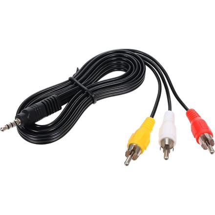 Câble Audio-vidéo RCA 3.5mm, Jack 3.5mm vers 3 RCA mâles, cordon AV, convertisseur DV MP4 1.2M