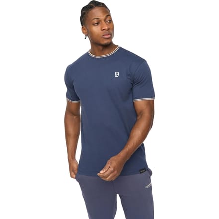 Crosshatch Heren Preece T-Shirt (Navy)