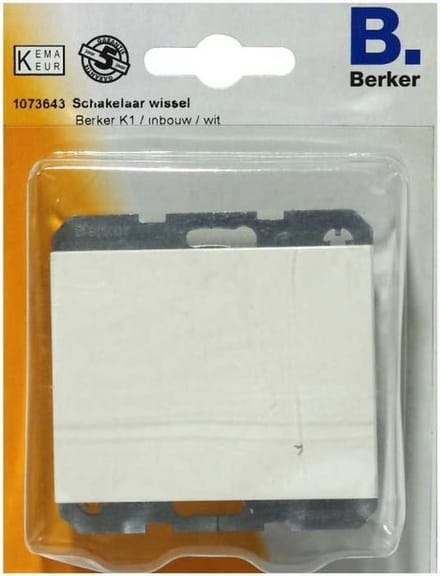 BERKER K1 wisselschakelaar - Inbouw - Wit